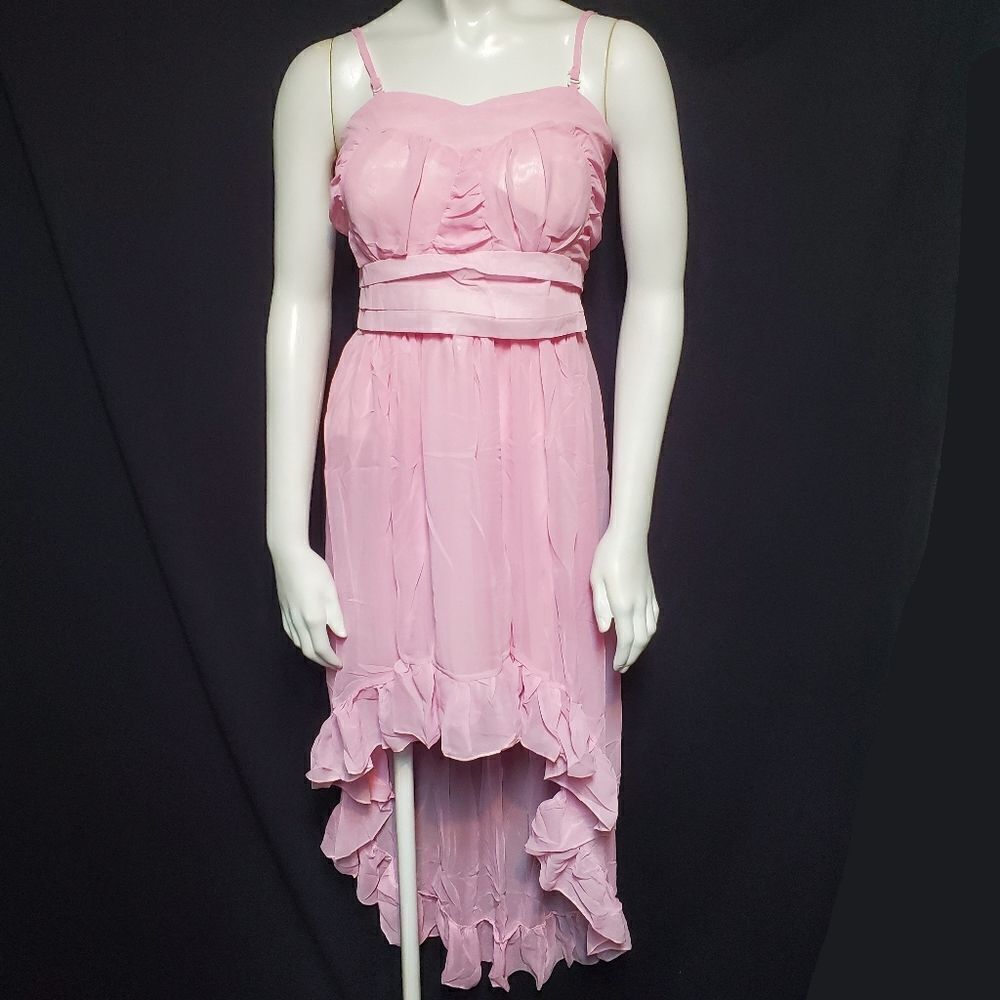 Angela Pink High Low Dress (L) - Picture 2 of 5